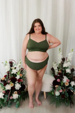 Amanda Small Cup BH - Mørk grønn