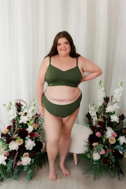 Amanda Small Cup BH - Mørk grønn