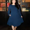 Anna Chiffon kjole - Blå
