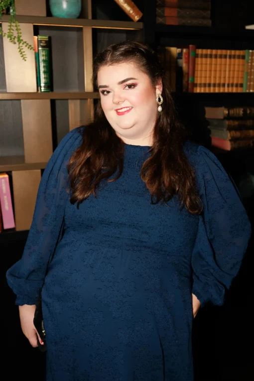 Anna Chiffon kjole - Blå