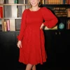 Anna Chiffon kjole - Rød