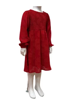 Anna Chiffon kjole barn - Rød