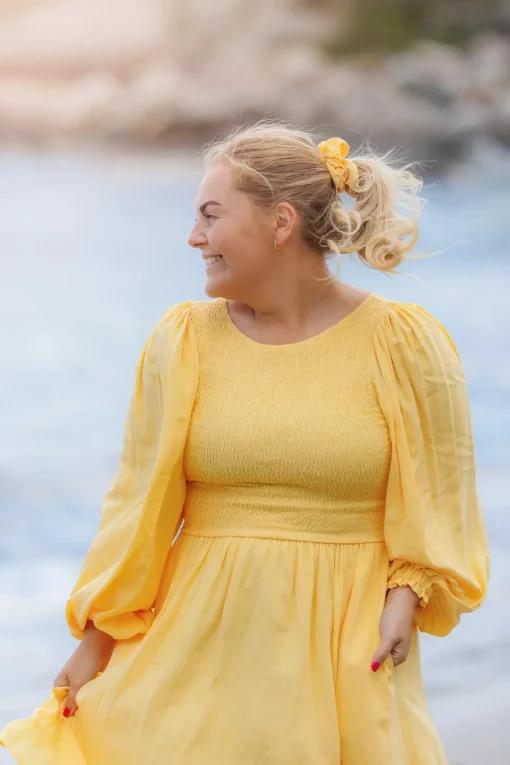 Anna Solid kjole - Banana Cream