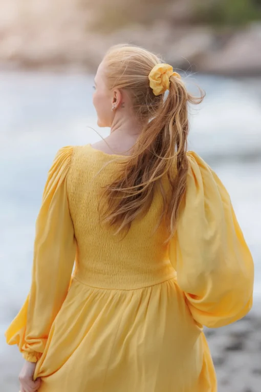 Anna Solid kjole - Banana Cream