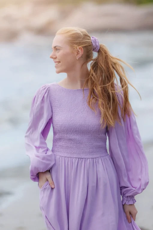 Anna Solid kjole - Lavendula