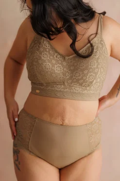 Anne Flower Mid Waist - Silver Mink