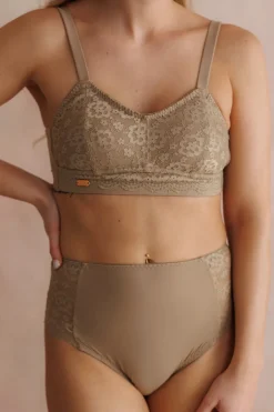 Anne Flower Mid Waist - Silver Mink