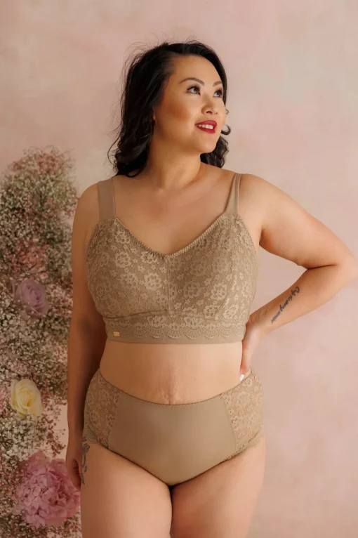Anne Flower Mid Waist - Silver Mink
