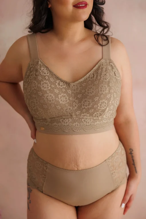 Anne Flower Mid Waist - Silver Mink