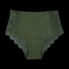 Anne Mid Waist truse - Mørk grønn
