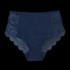 Anne Mid Waist truse - Mørk blå