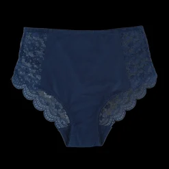 Anne Mid Waist truse - Mørk blå