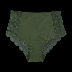 Anne Mid Waist truse - Mørk grønn