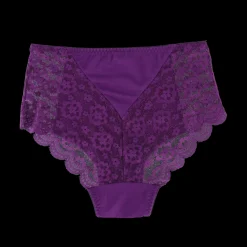 Anne Mid Waist truse - Mørk lilla