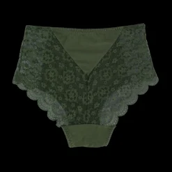 Anne Mid Waist truse - Mørk grønn