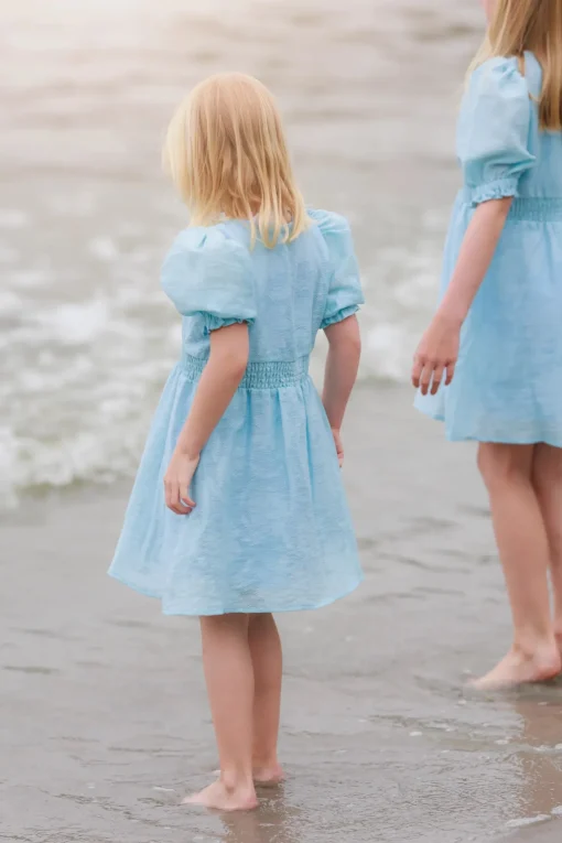 Belle Flower Barnekjole - Airy Blue