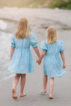 Belle Flower Barnekjole - Airy Blue