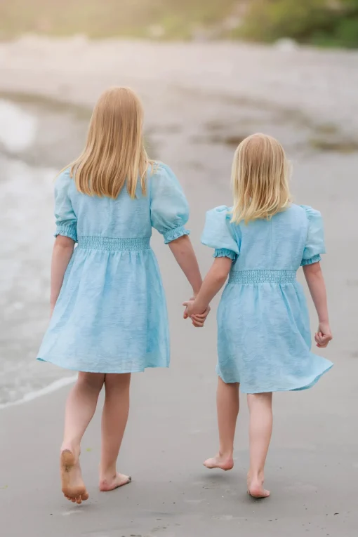 Belle Flower Barnekjole - Airy Blue