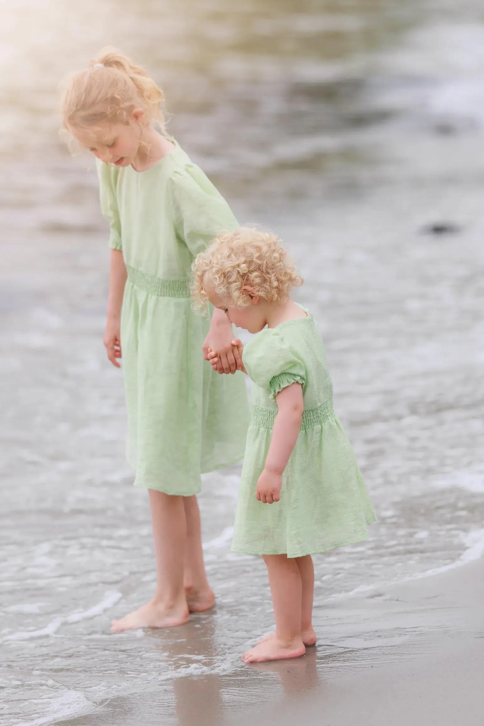 Belle Flower Barnekjole - Smoke Green