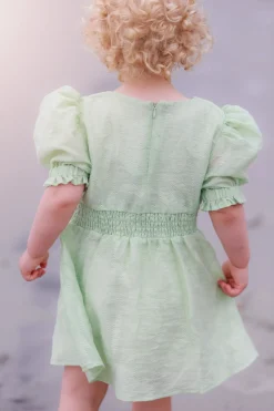 Belle Flower Barnekjole - Smoke Green