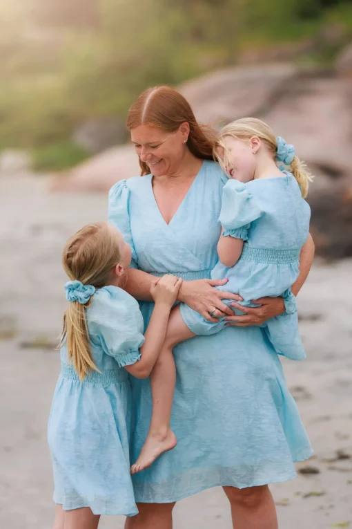 Belle Flower Barnekjole - Airy Blue