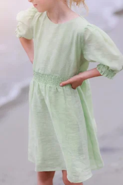 Belle Flower Barnekjole - Smoke Green