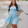 Belle Flower Kjole - Airy Blue