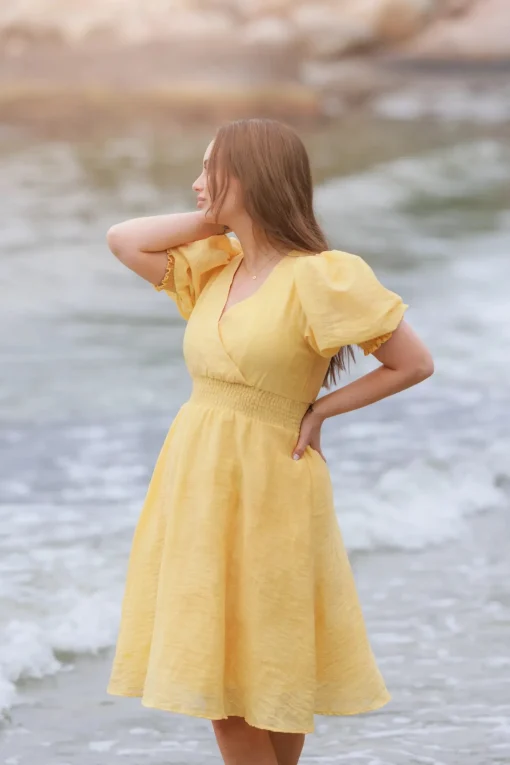 Belle Flower Kjole - Banana Cream