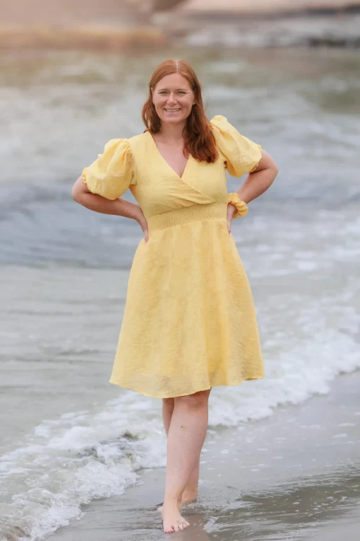 Belle Flower Kjole - Banana Cream