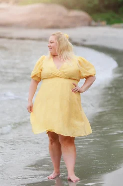 Belle Flower Kjole - Banana Cream