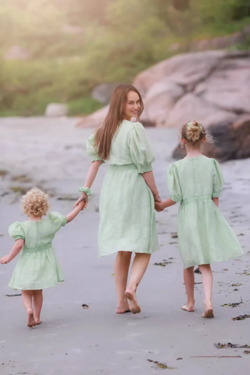 Belle Flower Kjole - Smoke Green