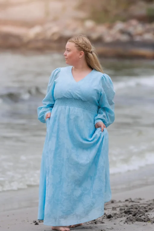 Belle Flower Maxikjole - Airy Blue