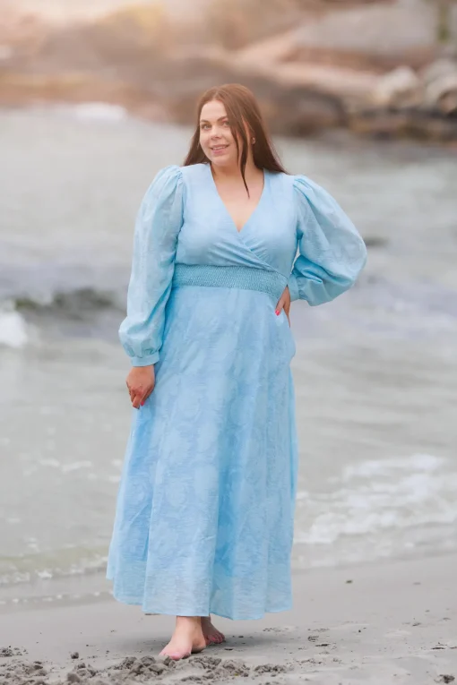 Belle Flower Maxikjole - Airy Blue