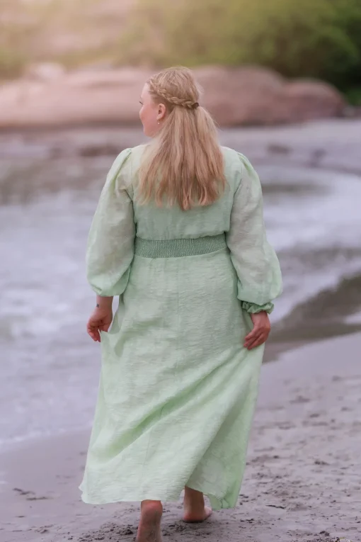 Belle Flower Maxikjole - Smoke Green