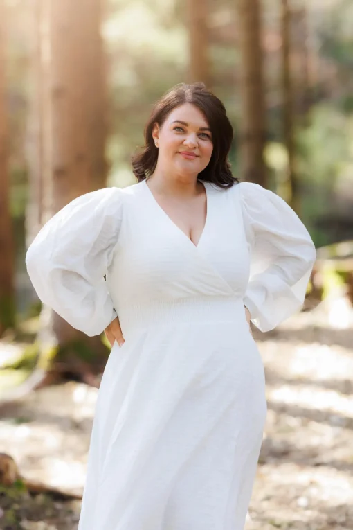 Belle Maxikjole - Bright White
