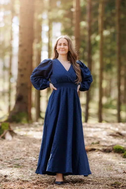 Belle Maxikjole - Marineblå