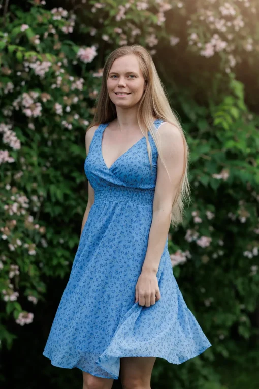 Belle stroppekjole - Blå