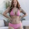 Cuba Ruffles bikinitopp - Lyserosa - Dalia