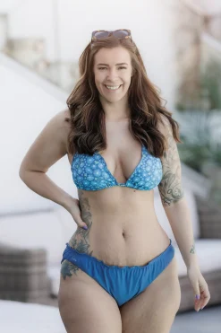 Cuba Ruffles bikinitopp - Mørkeblå - Daisy