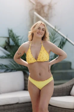 Cuba Ruffles bikinitopp - Gul - Lilly
