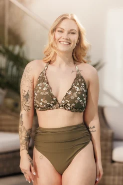 Cuba Ruffles bikinitopp - Grønn - Buttercups