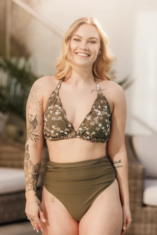 Cuba Ruffles bikinitopp - Grønn - Buttercups