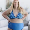 Cuba Ruffles bikinitopp - Mørkeblå - Pansy