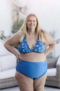 Cuba Ruffles bikinitopp - Mørkeblå - Pansy
