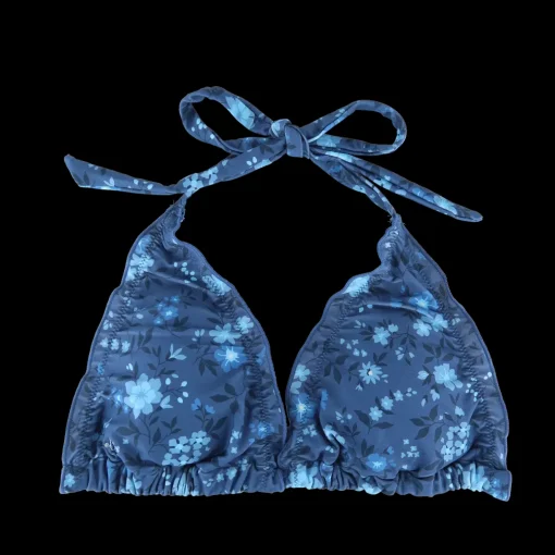 Cuba Ruffles bikinitopp - Mørkeblå - Pansy