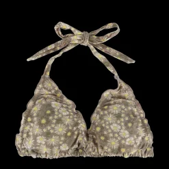 Cuba Ruffles bikinitopp - Mørk beige - Daisy