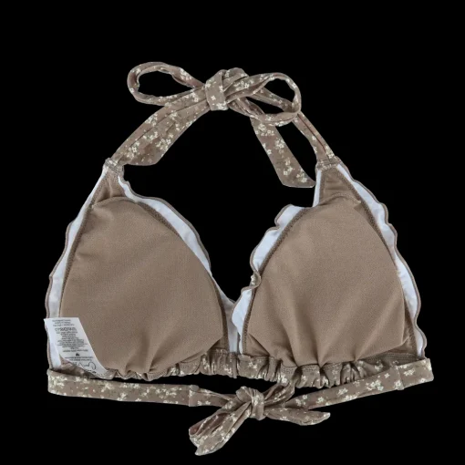 Cuba Ruffles bikinitopp - Mørk beige - Dalia