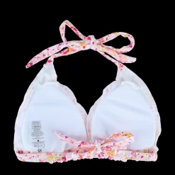 Cuba Ruffles bikinitopp - Lyserosa - Flower Paint
