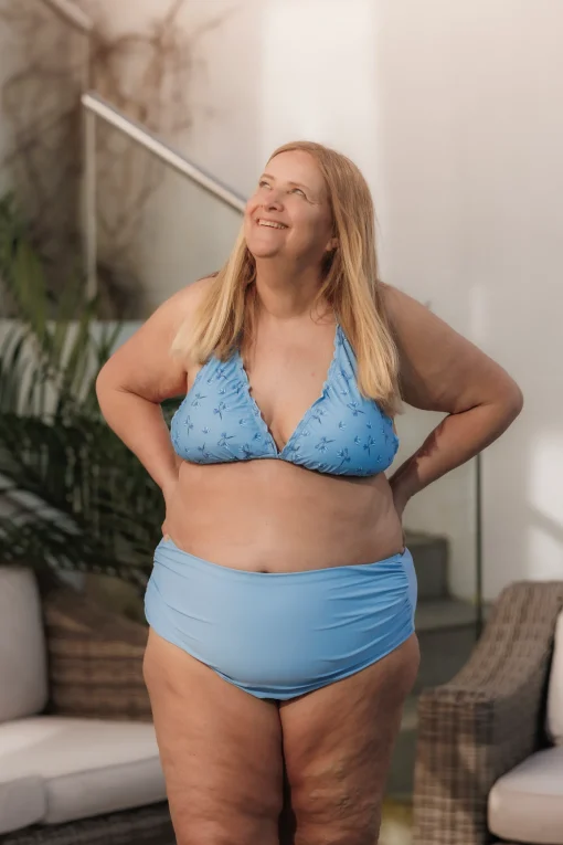 Cuba Ruffles bikinitopp - Lyseblå - Lilly