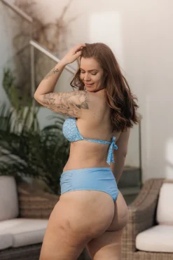 Cuba Ruffles bikinitopp - Lyseblå - Dalia